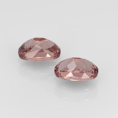 Gemas de granate malayo rosa natural de 1,36 ct, corte cojín, VVS-VS