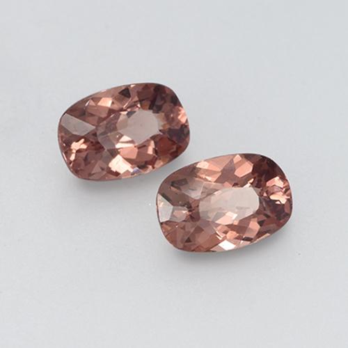 Gemas de granate malayo Cuarzo Rosa natural de 1.24 ct, Corte Cojín, VVS-VS