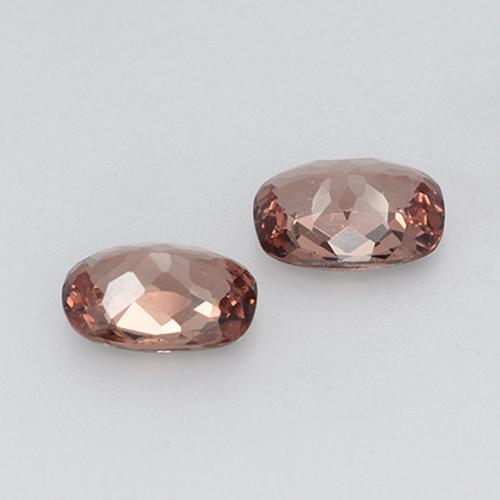 Gemas de granate malayo Cuarzo Rosa natural de 1.24 ct, Corte Cojín, VVS-VS