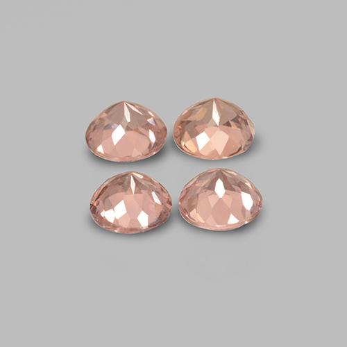 Gemas de granate malayo naranja natural de 1,98 ct, corte redondo, VS