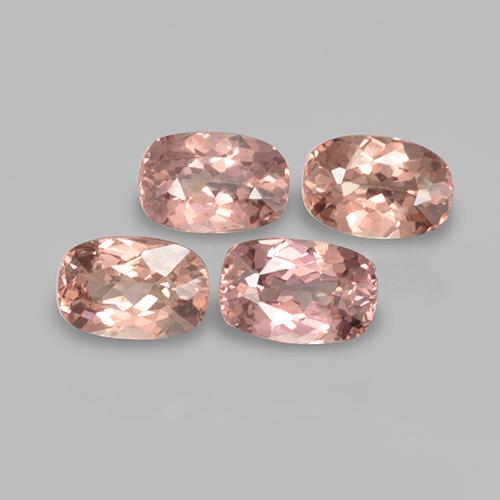 Gemas de granate malayo rosa natural de 2,64 ct, corte cojín, VVS-VS