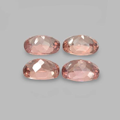 Gemas de granate malayo rosa natural de 2,64 ct, corte cojín, VVS-VS