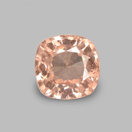 Granate malayo rosa natural de 0,49 ct, corte cojín, VS