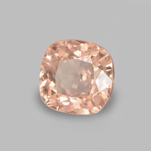 Granate malayo rosa natural de 0,49 ct, corte cojín, VS