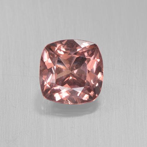 Granate malayo rosa natural de 0,51 ct, corte cojín, VS