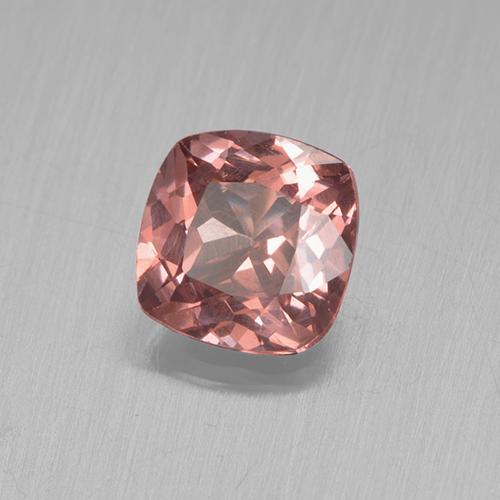 Granate malayo rosa natural de 0,51 ct, corte cojín, VS