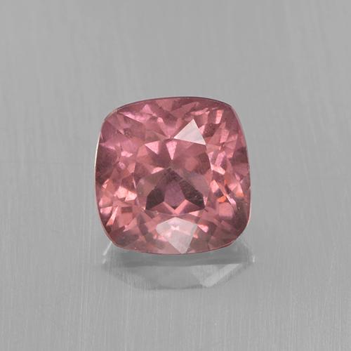 Granate malayo rosa natural de 0,59 ct, corte cojín, VS
