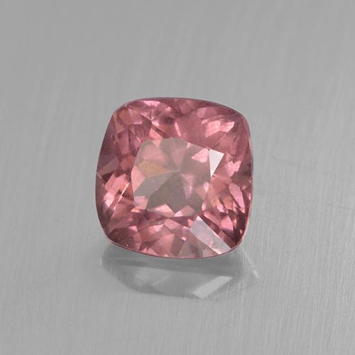Granate malayo rosa natural de 0,59 ct, corte cojín, VS