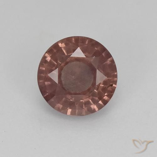 0.92ct Natural Tono rosado rosa granate malayo, Redondo, VS-SI