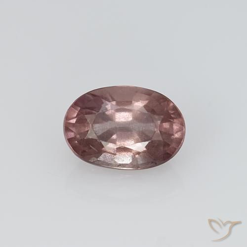 Granate malayo rosa natural de 0,73 ct, corte óvalo, VS