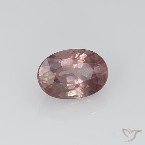 Granate malayo rosa natural de 0,73 ct, corte óvalo, VS