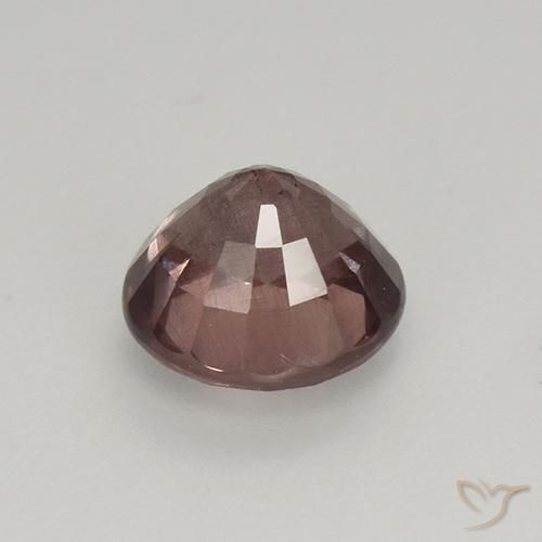 granate malayo Rojo grisáceo natural de 0.96 ct, Redondo, VS