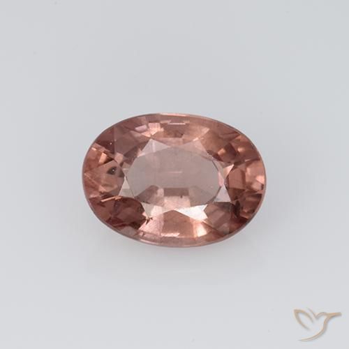 1.12ct Natural Rojo ladrillo claro granate malayo, Ovalada, VS