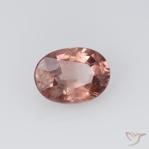 granate malayo Rojo ladrillo claro natural de 1.12 ct, Ovalada, VS