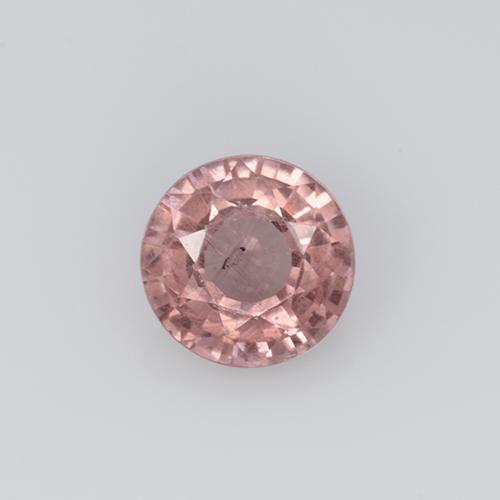 granate malayo Rosado naranja natural de 0.63 ct, Corte Redondo, VS