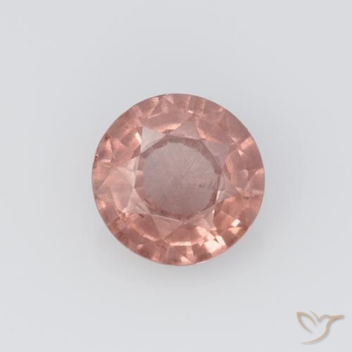 Granate malayo rosa natural de 0,75 ct, corte redondo, VS