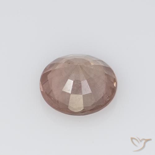 Granate malayo rosa natural de 0,75 ct, corte redondo, VS