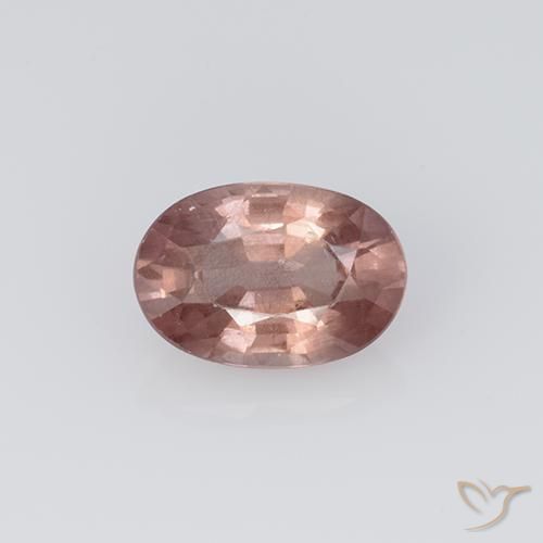 0.69ct Natural Rosado claro granate malayo, Ovalada, VS