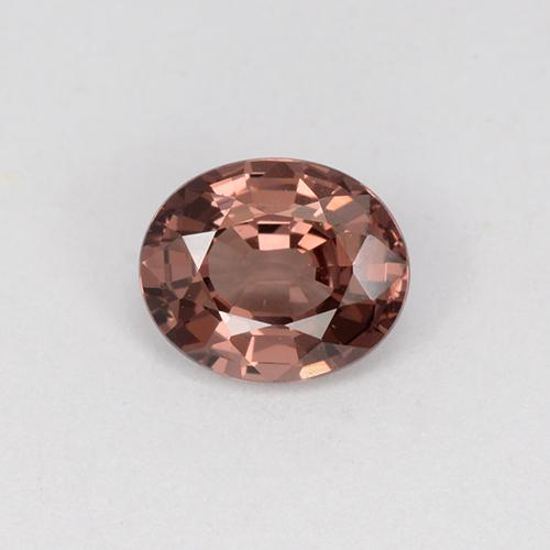 Granate malayo rosa natural de 0,87 ct, corte óvalo, VS