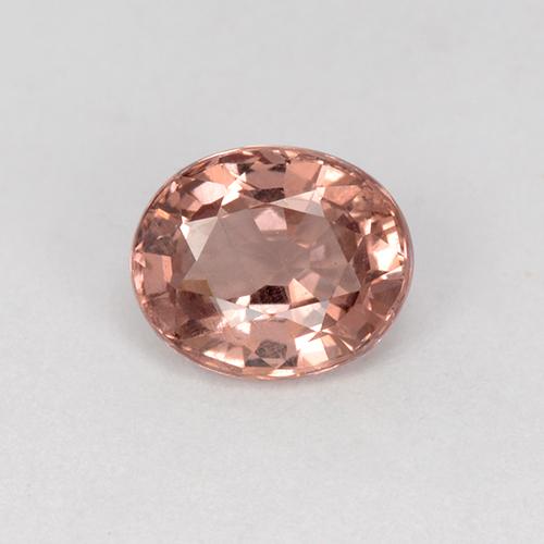 Granate malayo rosa natural de 0,88 ct, corte óvalo, VVS-VS