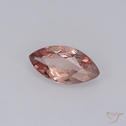 granate malayo Rojo medio natural de 0.87 ct, Marquesa, VS