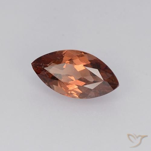 granate malayo Rojo medio natural de 1.10 ct, Marquesa, VVS-VS