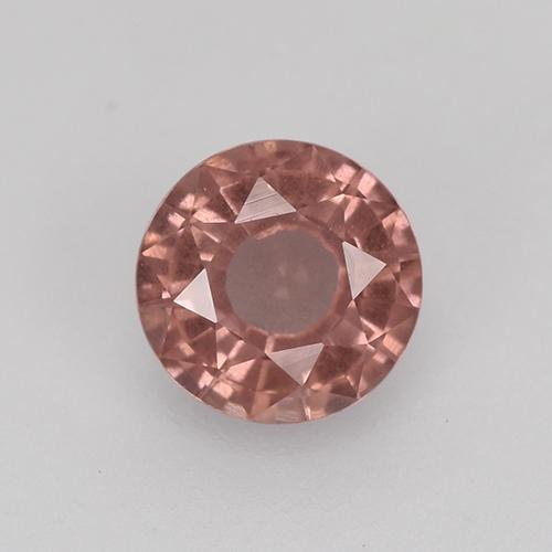 granate malayo Rosado palo de rosa claro natural de 0.55 ct, Corte Redondo, VS
