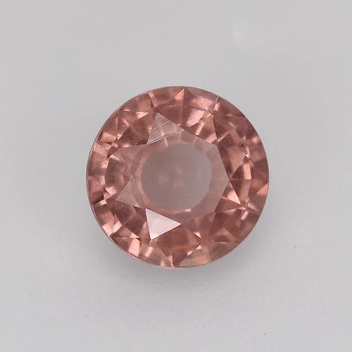 granate malayo Rosado palo de rosa claro natural de 0.55 ct, Corte Redondo, VS