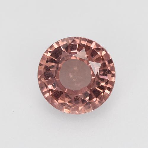 Granate malayo rosa natural de 0,64 ct, corte redondo, VS