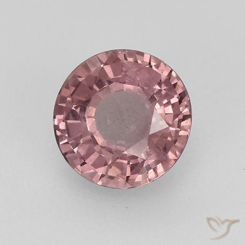 granate malayo Rosado púrpura natural de 0.83 ct, Redondo, VS