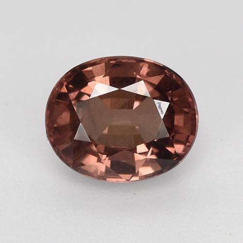 Granate malayo rojo natural de 1,31 ct, corte óvalo, VS