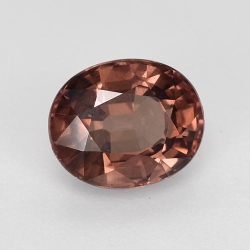 Granate malayo rojo natural de 1,31 ct, corte óvalo, VS