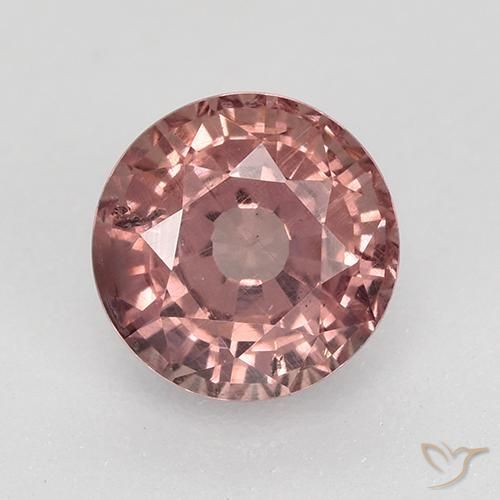 0.85ct Natural Rosado claro granate malayo, Redondo, VS, Photo A