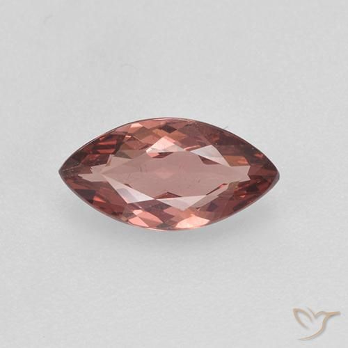 0.92ct Natural Rojo ladrillo claro granate malayo, Marquesa, VS