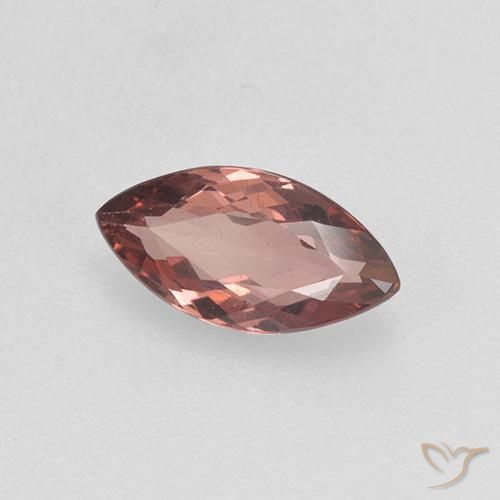granate malayo Rojo ladrillo claro natural de 0.92 ct, Marquesa, VS