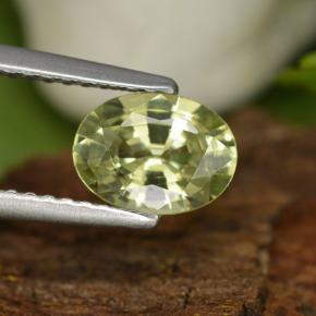 Granate de malí amarillo natural de 1,04 ct, corte óvalo, VS