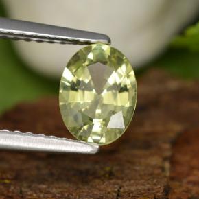 Granate de malí amarillo natural de 1,04 ct, corte óvalo, VS