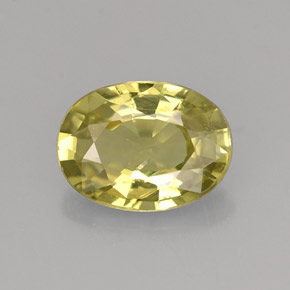 Granate de malí verde amarillento natural de 1,42 ct, corte óvalo, VS
