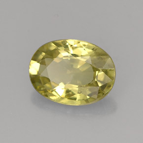 Granate de malí verde amarillento natural de 1,42 ct, corte óvalo, VS