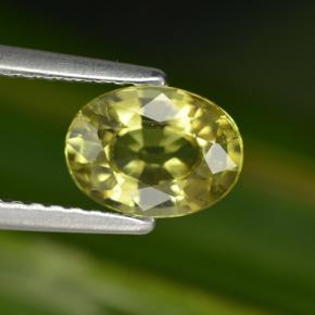 Granate de malí verde natural de 1,25 ct, corte óvalo, VS