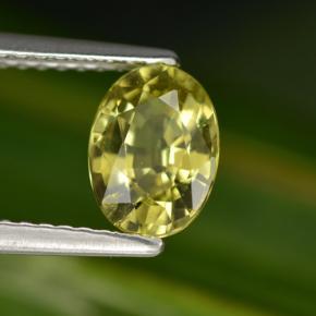 Granate de malí verde natural de 1,25 ct, corte óvalo, VS