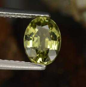 Granate de malí amarillo natural de 1,14 ct, corte óvalo, VVS-VS
