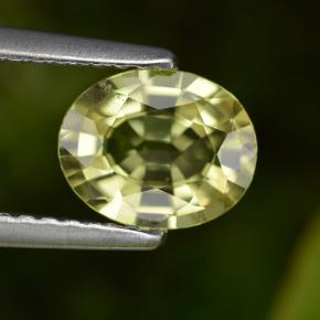 Granate de malí amarillo natural de 1,06 ct, corte óvalo, VS