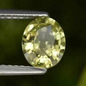 Granate de malí amarillo natural de 1,06 ct, corte óvalo, VS