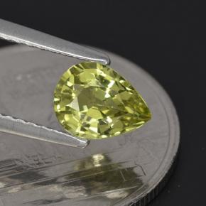 Granate de malí verde natural de 1,00 ct, en forma de pera, VVS-VS