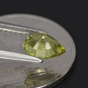 Granate de malí verde natural de 1,00 ct, en forma de pera, VVS-VS