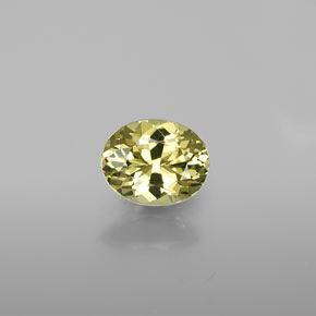 Pequeño granate Verde dorado natural de 0.95 ct, Corte Óvalo, VVS-VS