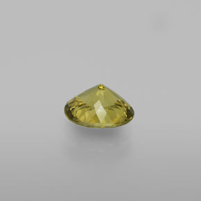 Pequeño granate Verde dorado natural de 1.40 ct, Corte Óvalo, VVS-VS