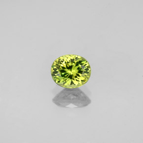 Granate de malí verde natural de 0,79 ct, corte óvalo, VS