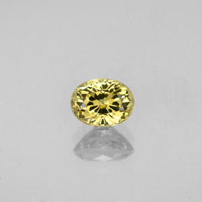 Pequeño granate Dorado verdoso natural de 1.05 ct, Corte Óvalo, VVS